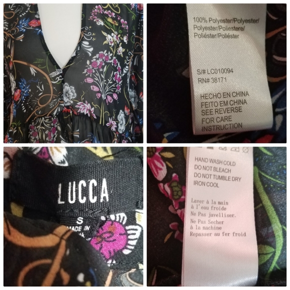 LUCCA Choker Neck Floral Blouse - Picture 5 of 5